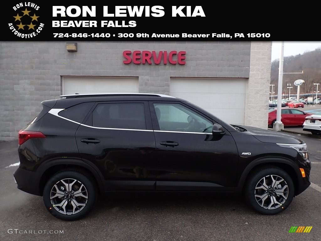 2021 Seltos EX AWD - Black Cherry / Black photo #1
