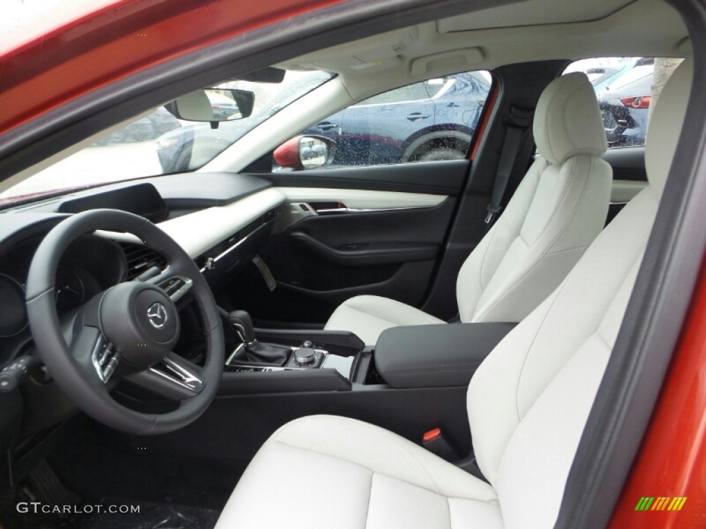 White Interior 2020 Mazda MAZDA3 Premium Sedan AWD Photo #136999447