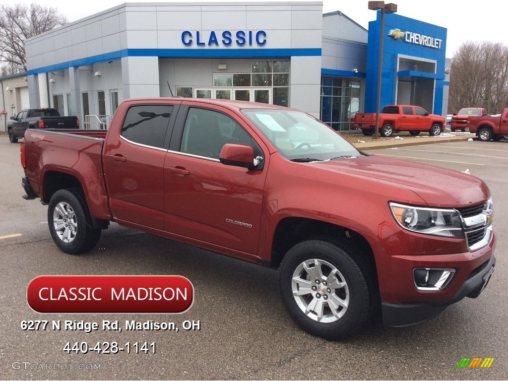 2020 Colorado LT Crew Cab 4x4 - Cajun Red Tintcoat / Jet Black photo #1