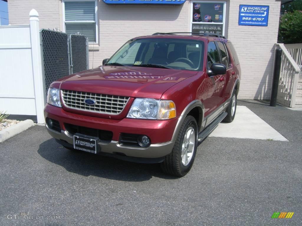 2003 Explorer Eddie Bauer 4x4 - Redfire Metallic / Medium Parchment Beige photo #2