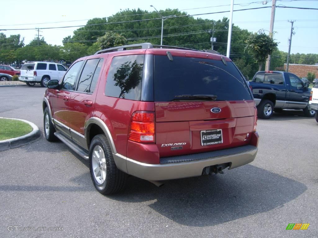 2003 Explorer Eddie Bauer 4x4 - Redfire Metallic / Medium Parchment Beige photo #4