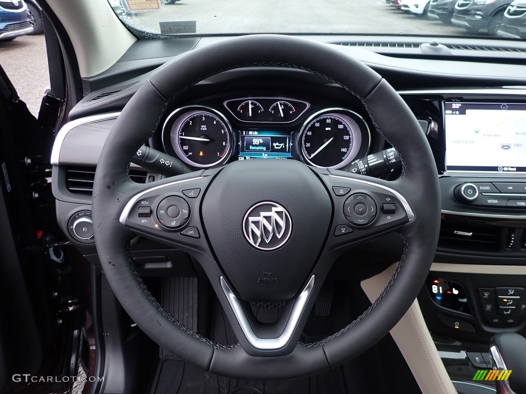 2020 Buick Envision Essence AWD Light Neutral Steering Wheel Photo #137011189