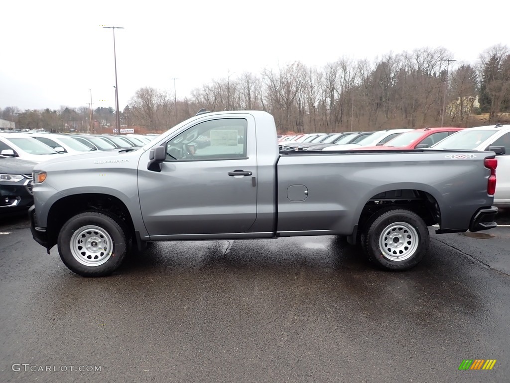 2020 Silverado 1500 WT Regular Cab 4x4 - Satin Steel Metallic / Jet Black photo #2