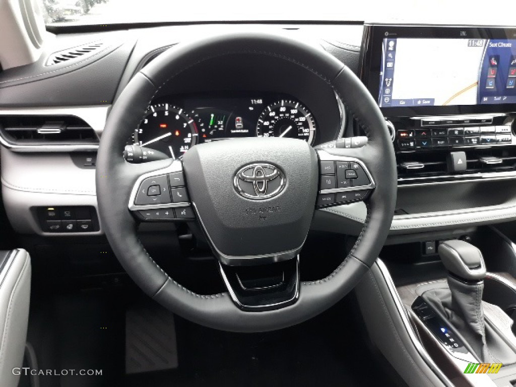 2020 Toyota Highlander Limited AWD Graphite Steering Wheel Photo #137013374