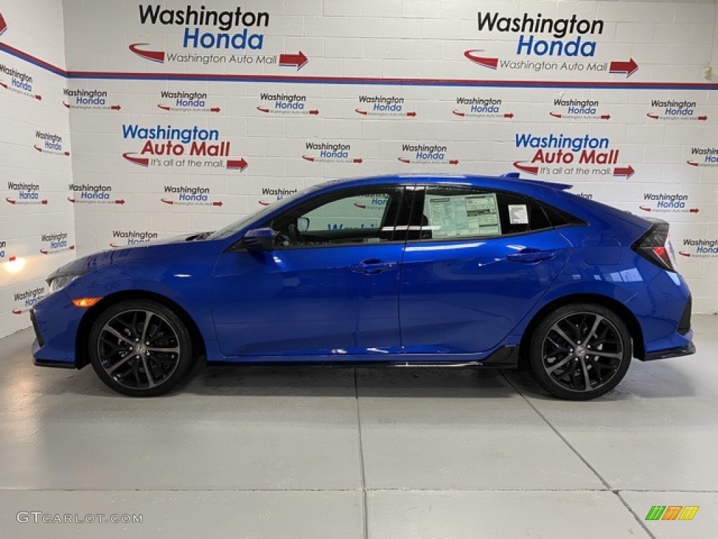 2020 Civic Sport Hatchback - Aegean Blue Metallic / Black photo #5