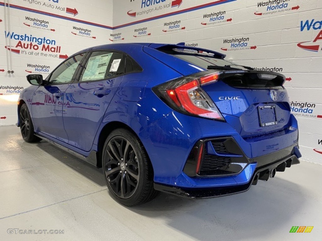 2020 Civic Sport Hatchback - Aegean Blue Metallic / Black photo #6