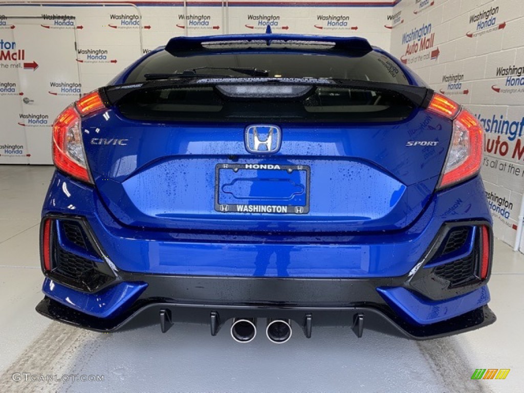 2020 Civic Sport Hatchback - Aegean Blue Metallic / Black photo #7