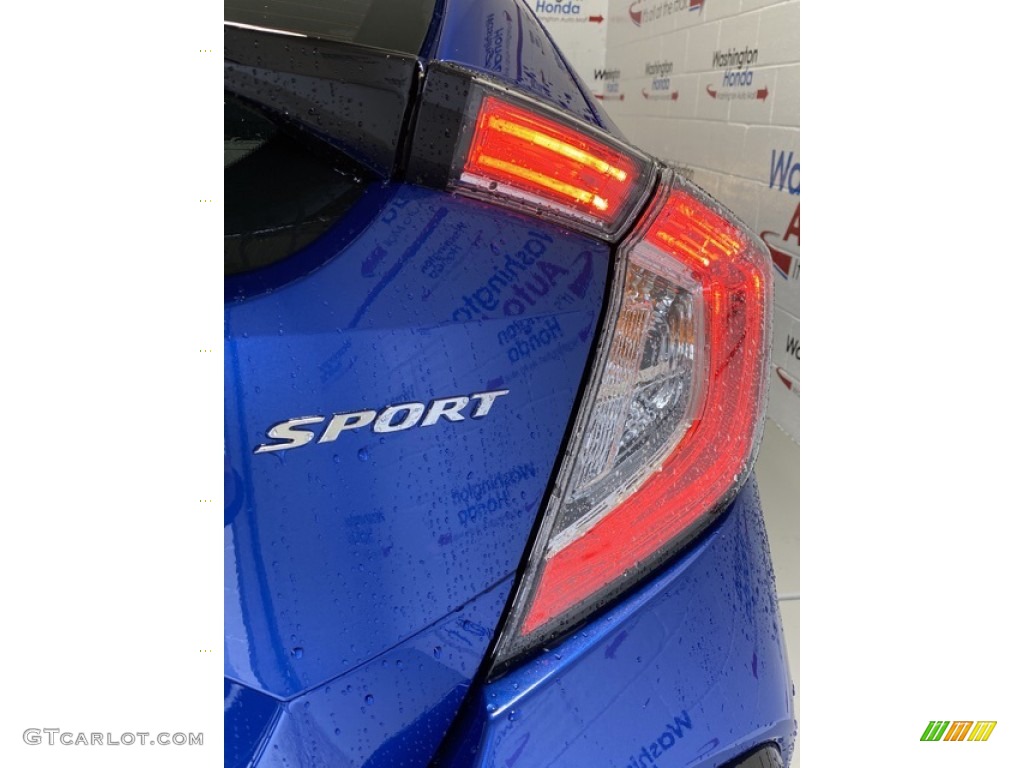 2020 Civic Sport Hatchback - Aegean Blue Metallic / Black photo #23