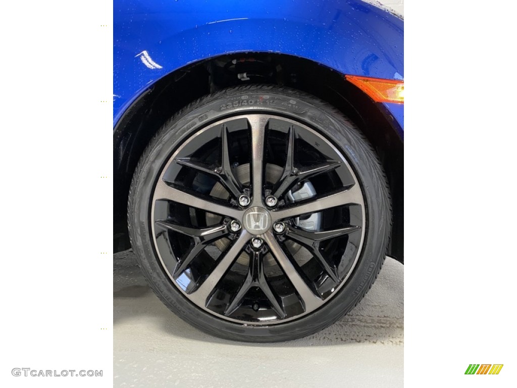 2020 Civic Sport Hatchback - Aegean Blue Metallic / Black photo #24