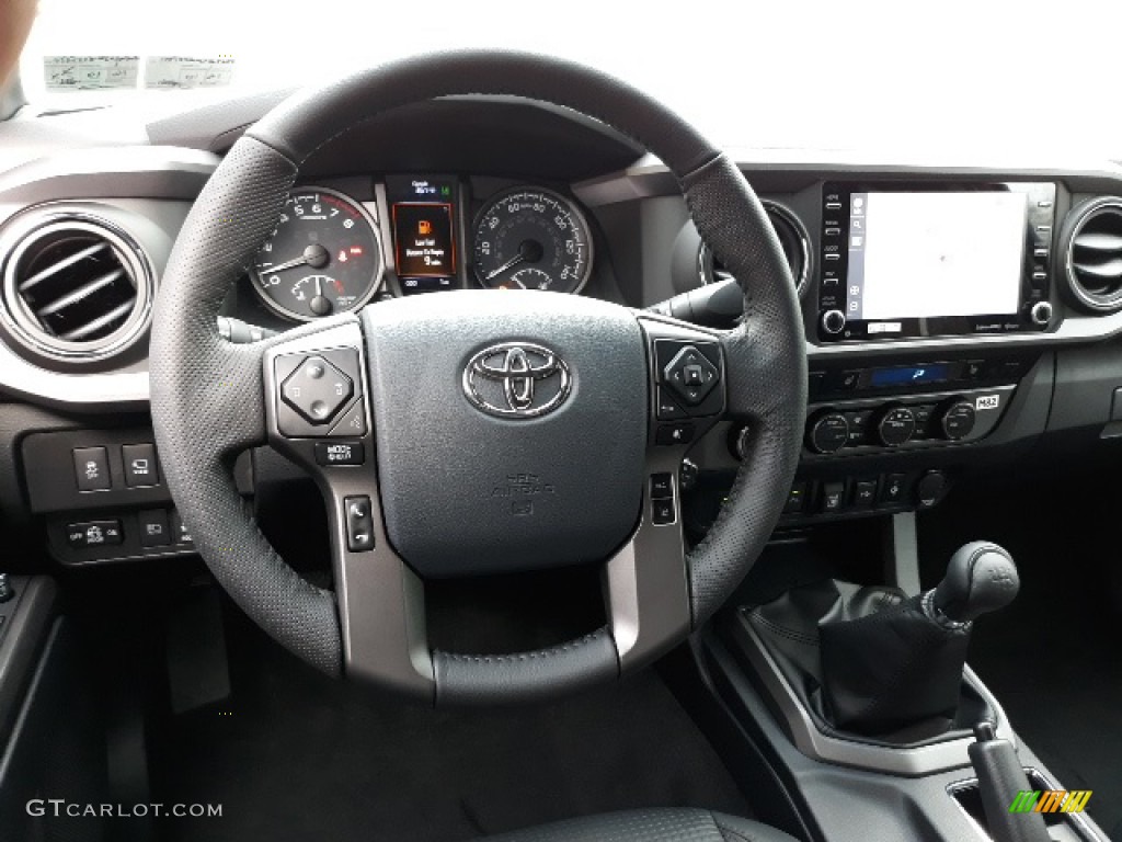 2020 Toyota Tacoma TRD Off Road Double Cab 4x4 TRD Cement/Black Steering Wheel Photo #137018664