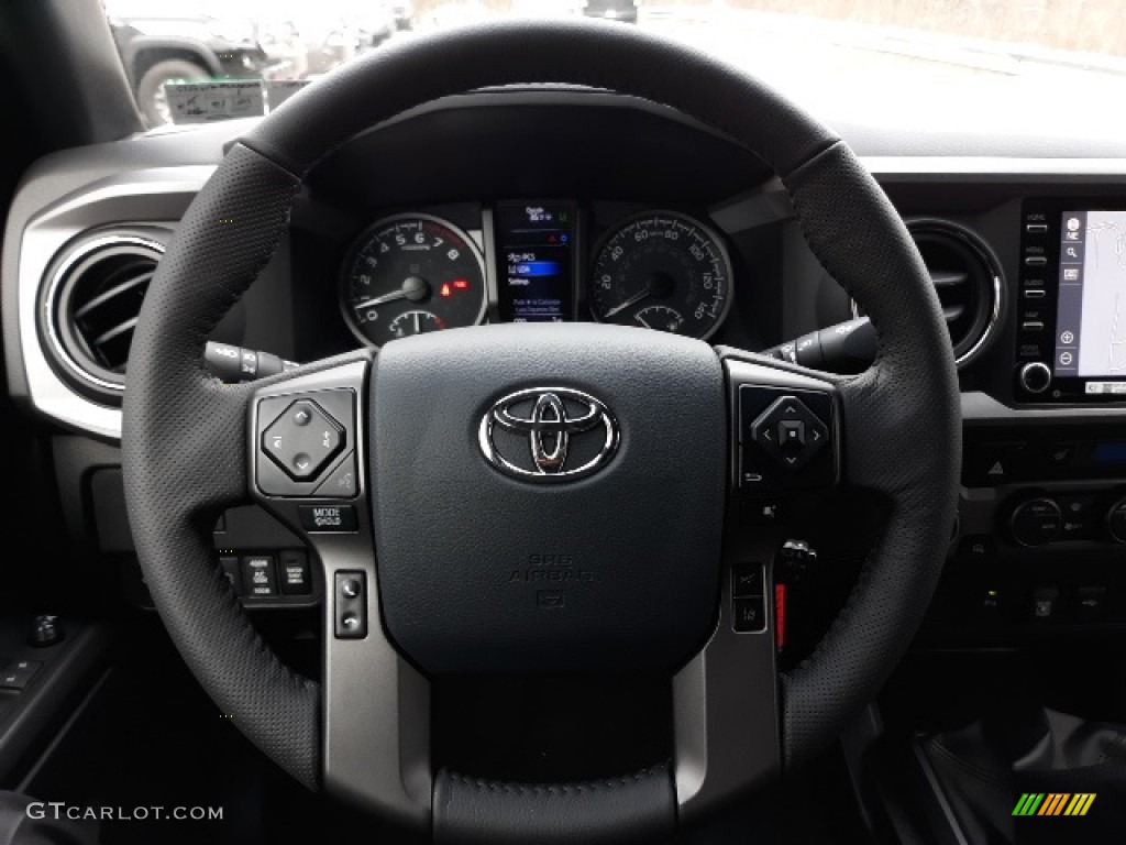 2020 Toyota Tacoma TRD Off Road Double Cab 4x4 TRD Cement/Black Steering Wheel Photo #137018688