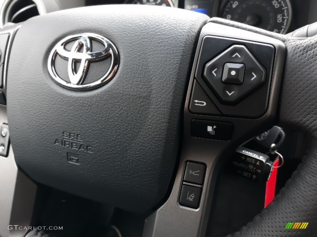 2020 Toyota Tacoma TRD Off Road Double Cab 4x4 TRD Cement/Black Steering Wheel Photo #137018745