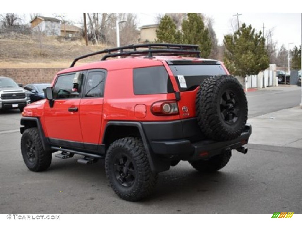 2012 FJ Cruiser 4WD - Radiant Red / Dark Charcoal/Red photo #4