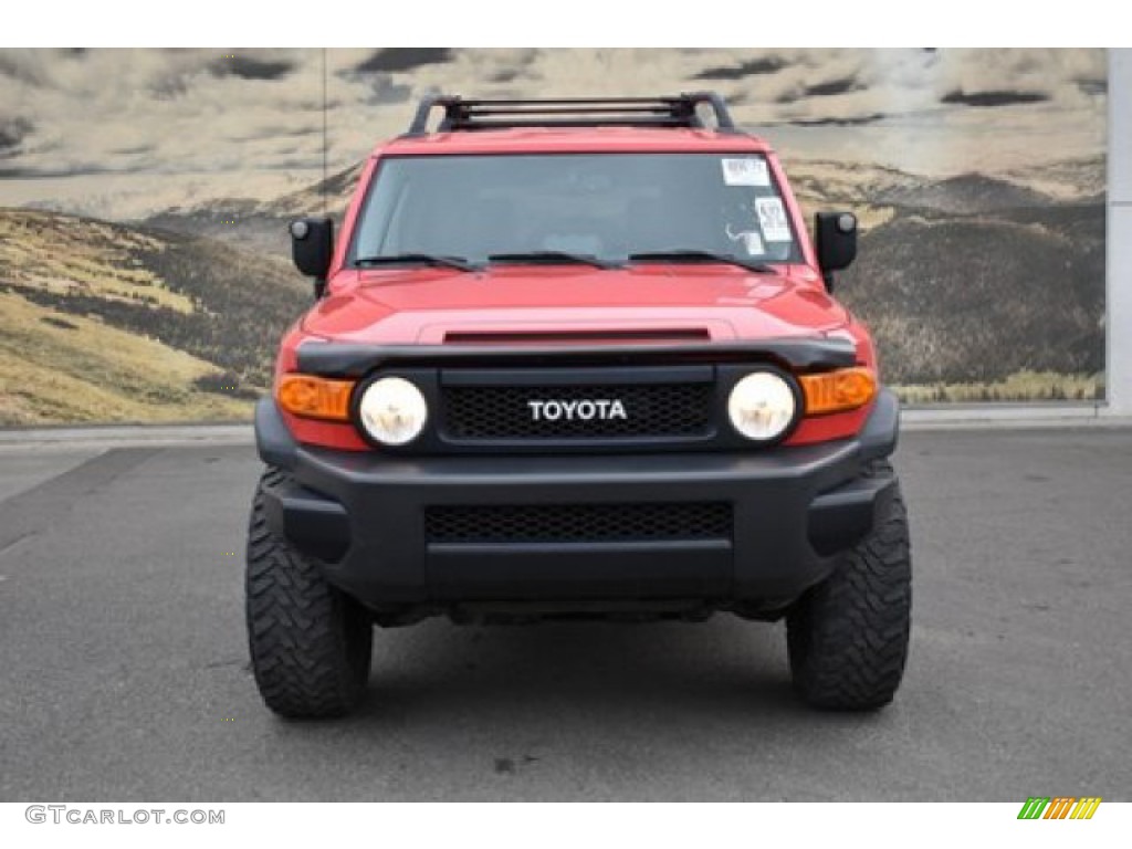 2012 FJ Cruiser 4WD - Radiant Red / Dark Charcoal/Red photo #8