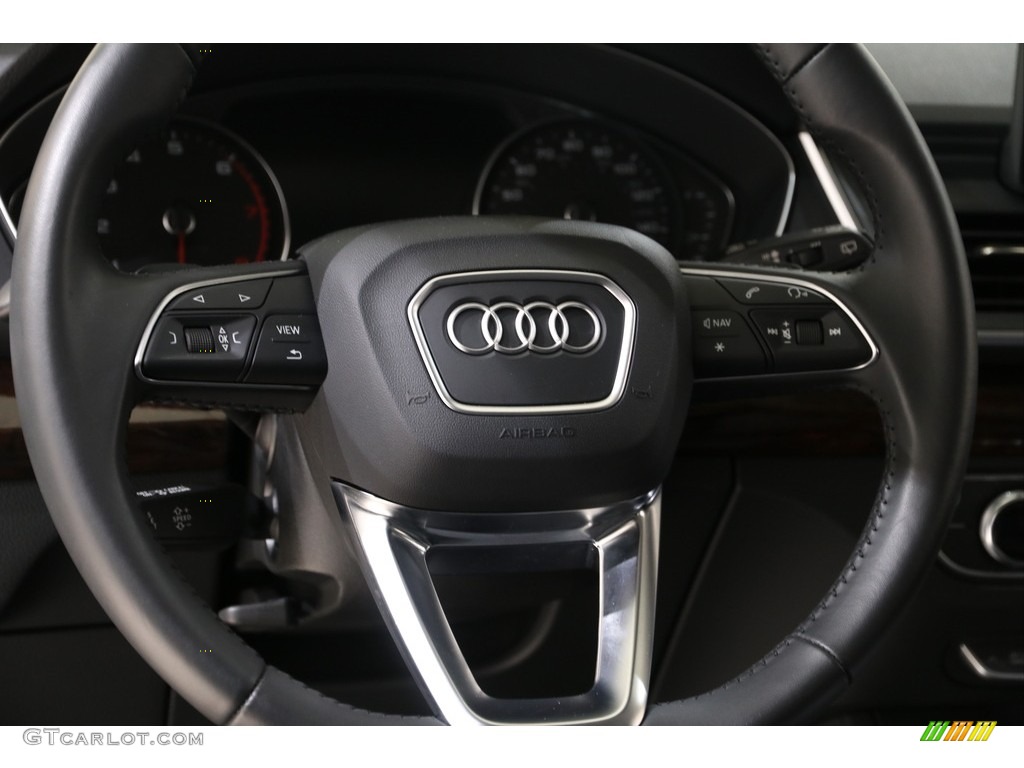2019 Audi Q5 Premium quattro Black Steering Wheel Photo #137019288