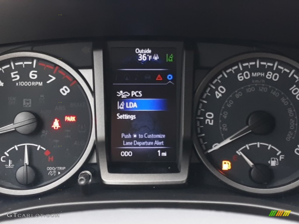 2020 Toyota Tacoma TRD Off Road Double Cab 4x4 Gauges Photo #137020044