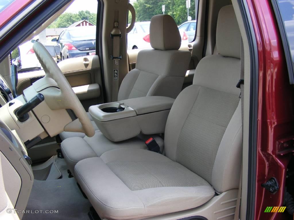 2004 F150 XLT SuperCrew - Dark Toreador Red Metallic / Tan photo #11