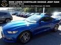 2017 Lightning Blue Ford Mustang Ecoboost Coupe  photo #1