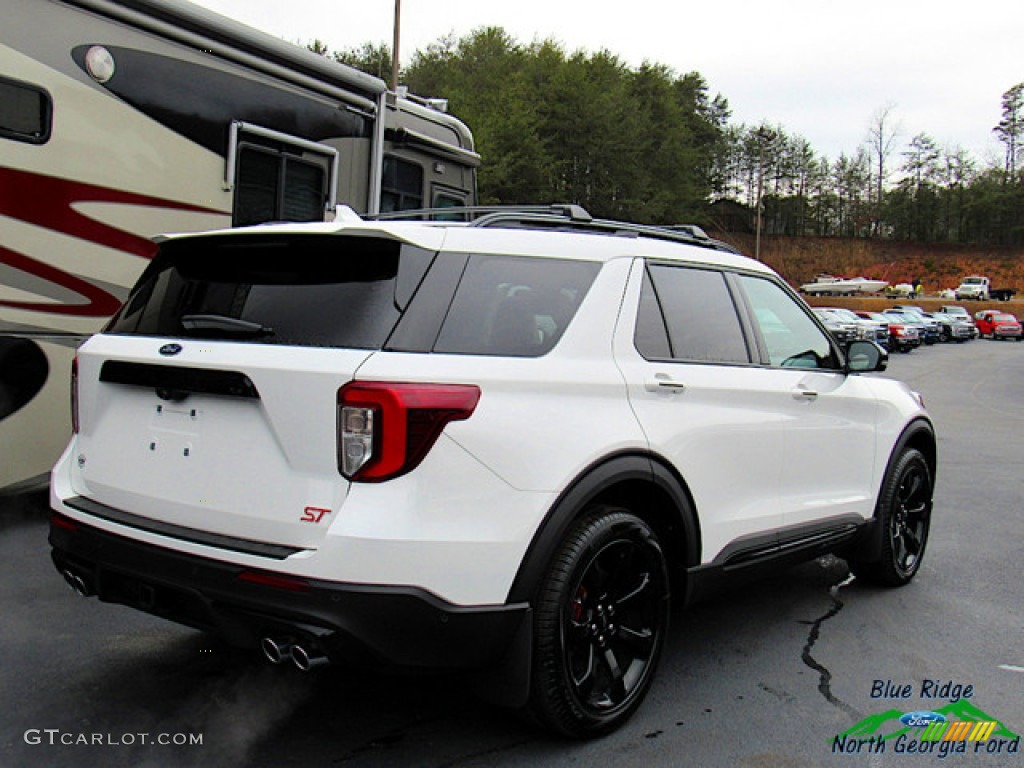 2020 Explorer ST 4WD - Star White Metallic Tri-Coat / Ebony photo #5