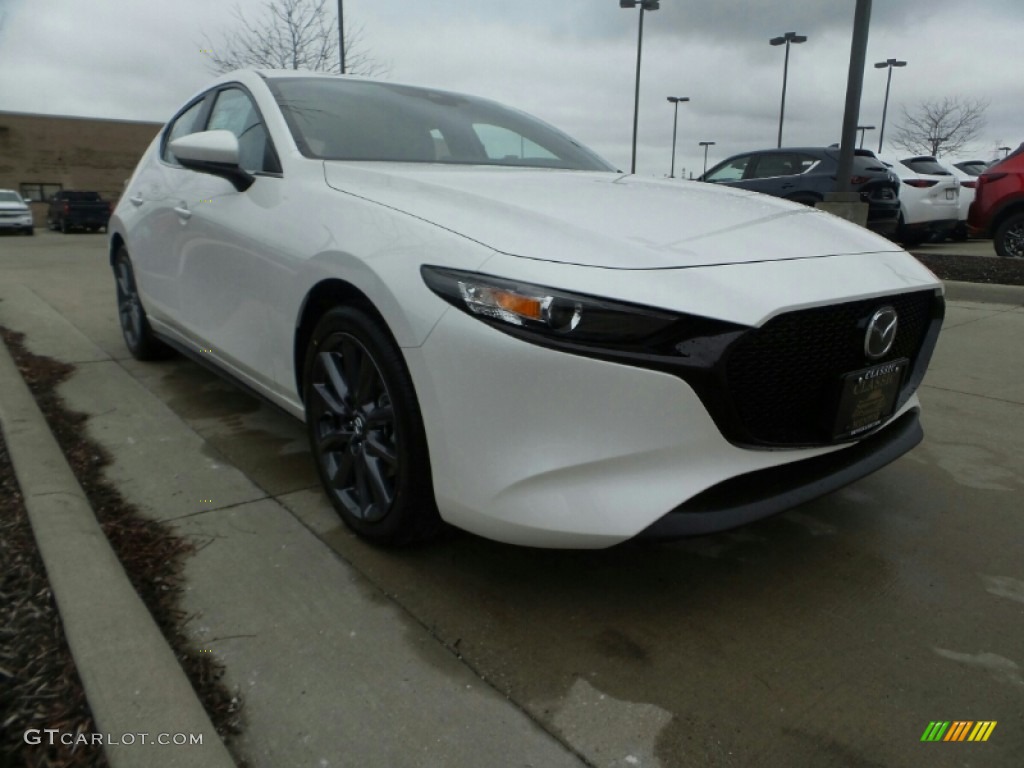 2020 MAZDA3 Hatchback AWD - Snowflake White Pearl Mica / Black photo #1