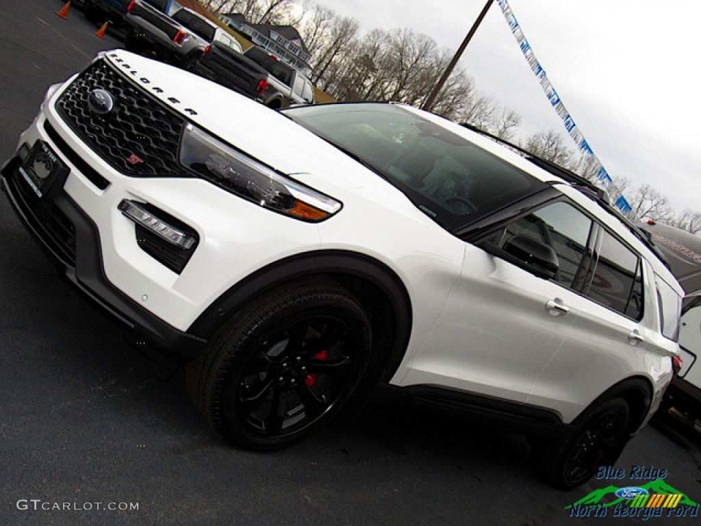 2020 Explorer ST 4WD - Star White Metallic Tri-Coat / Ebony photo #31