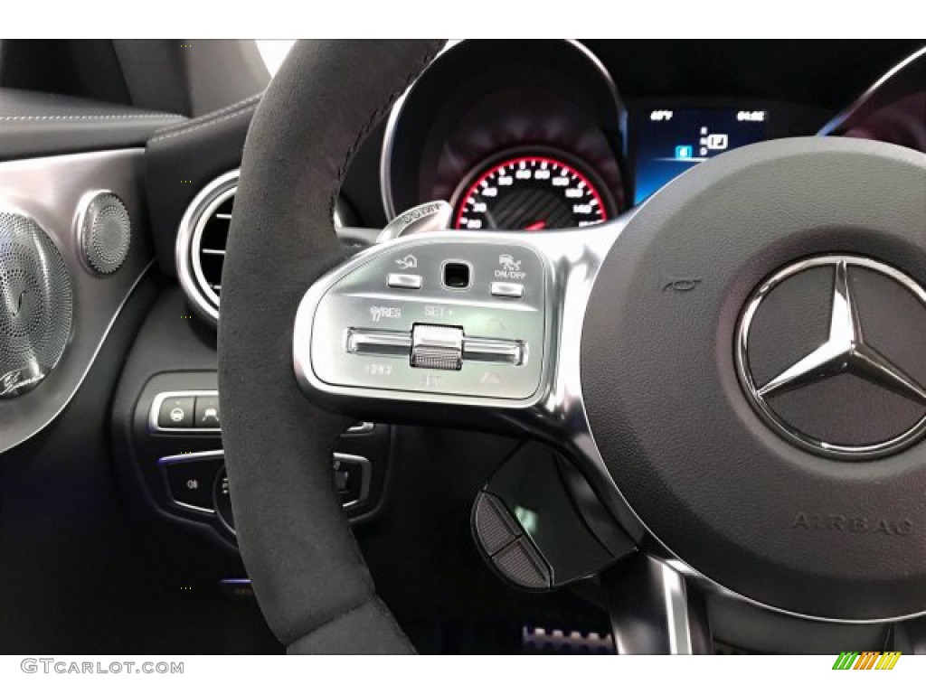 2020 Mercedes-Benz C AMG 63 S Coupe Black Steering Wheel Photo #137030529