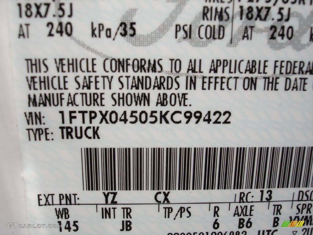 2005 F150 FX4 SuperCab 4x4 - Oxford White / Black photo #14