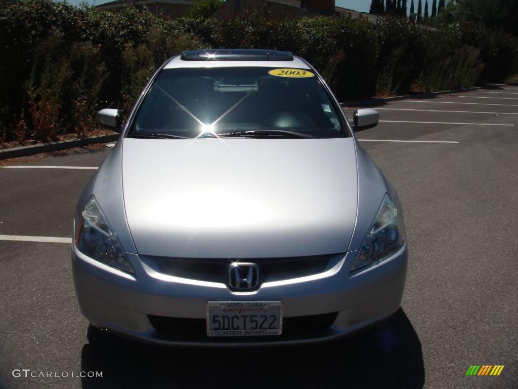 2003 Accord EX V6 Sedan - Satin Silver Metallic / Black photo #2