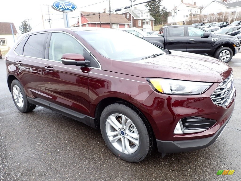 Burgundy Velvet Metallic Tinted 2020 Ford Edge SEL AWD Exterior Photo #137033490