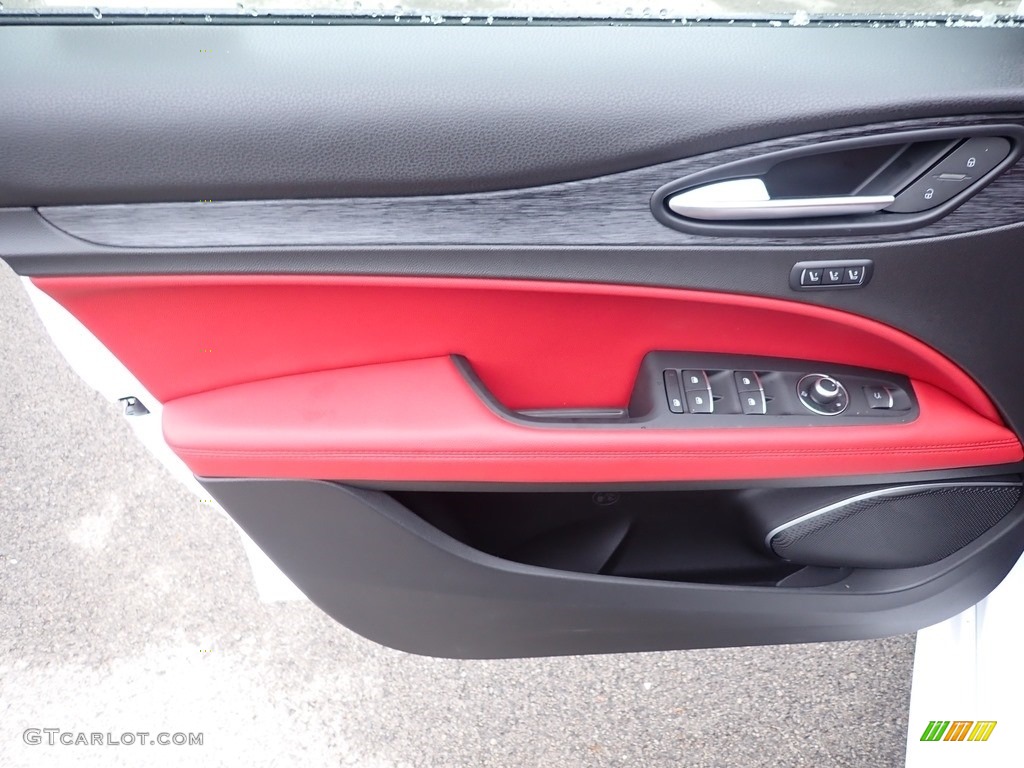 2020 Alfa Romeo Stelvio AWD Black/Red Door Panel Photo #137034681
