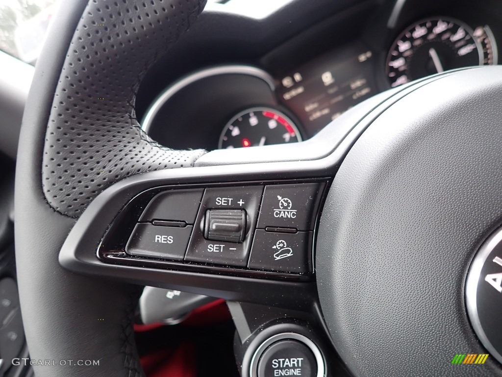 2020 Alfa Romeo Stelvio AWD Black/Red Steering Wheel Photo #137034795