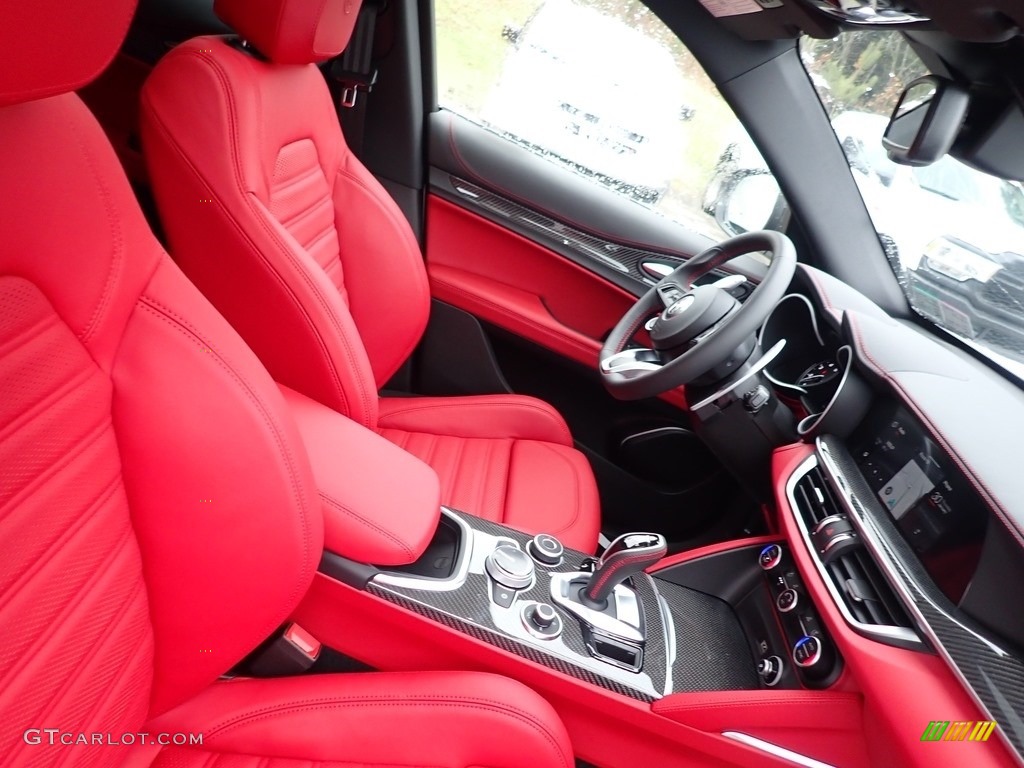 Black/Red Interior 2020 Alfa Romeo Stelvio TI Sport AWD Photo #137035050