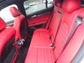 2020 Alfa Romeo Stelvio Black/Red Interior Rear Seat Photo