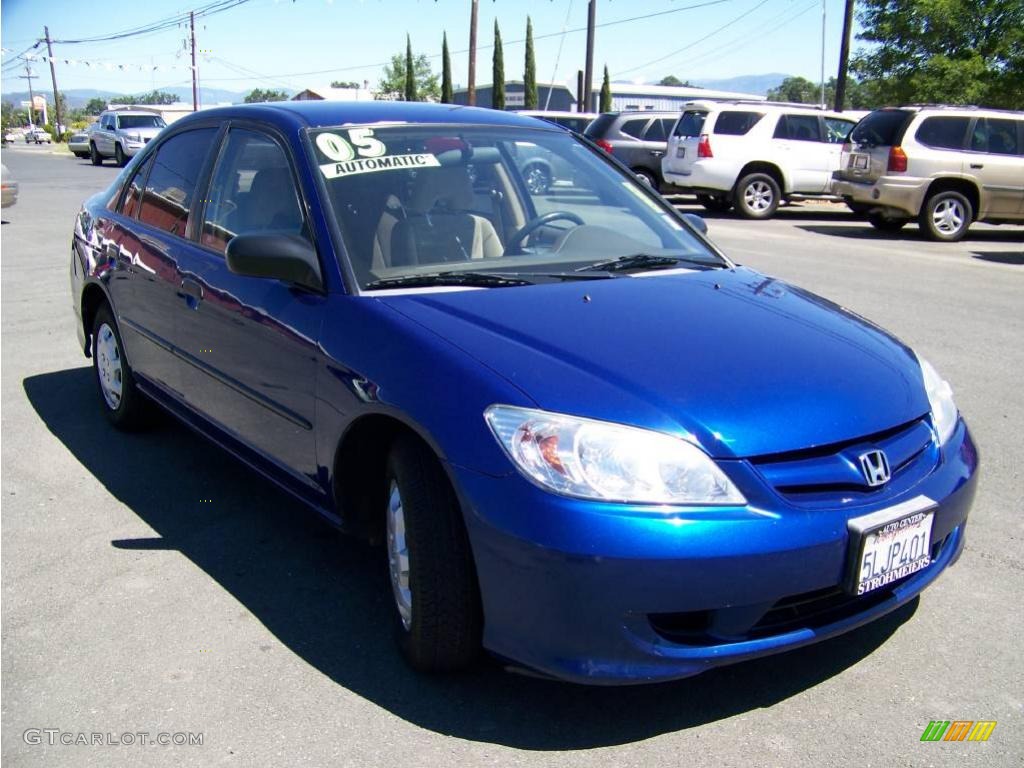 2005 Fiji Blue Pearl Honda Civic Value Package Sedan 13682198 Photo 7