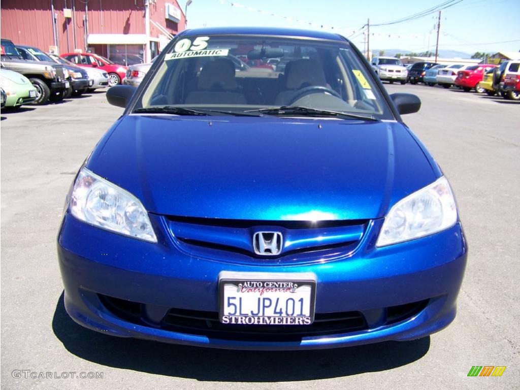 2005 Civic Value Package Sedan - Fiji Blue Pearl / Ivory photo #8