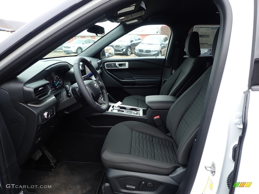 Ebony Interior 2020 Ford Explorer XLT 4WD Photo #137041884