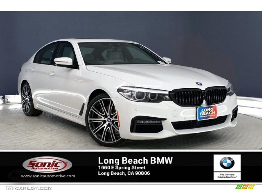 2020 5 Series 540i Sedan - Alpine White / Ivory White photo #1