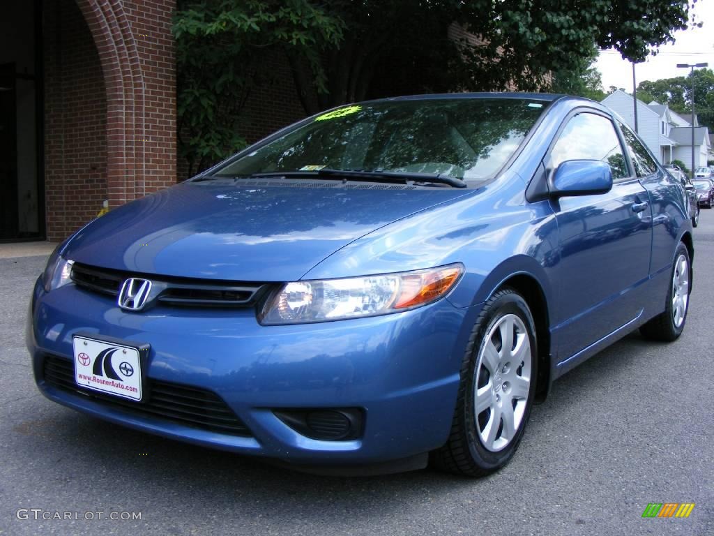 2008 Civic LX Coupe - Atomic Blue Metallic / Gray photo #1