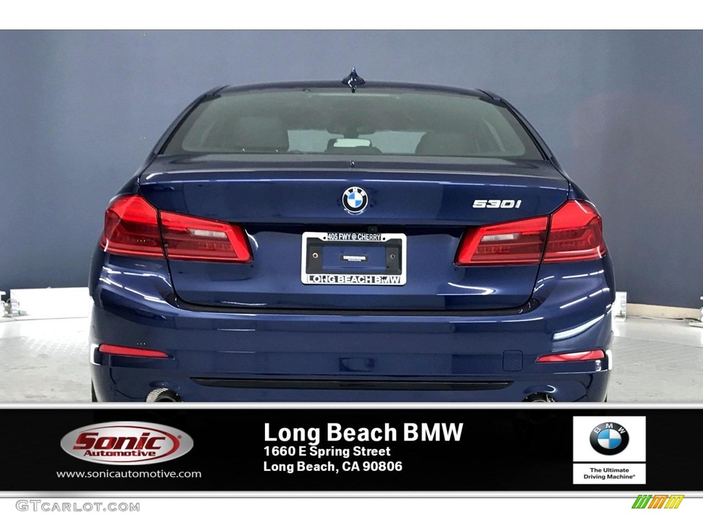 2020 5 Series 530i Sedan - Mediterranean Blue Metallic / Black photo #3