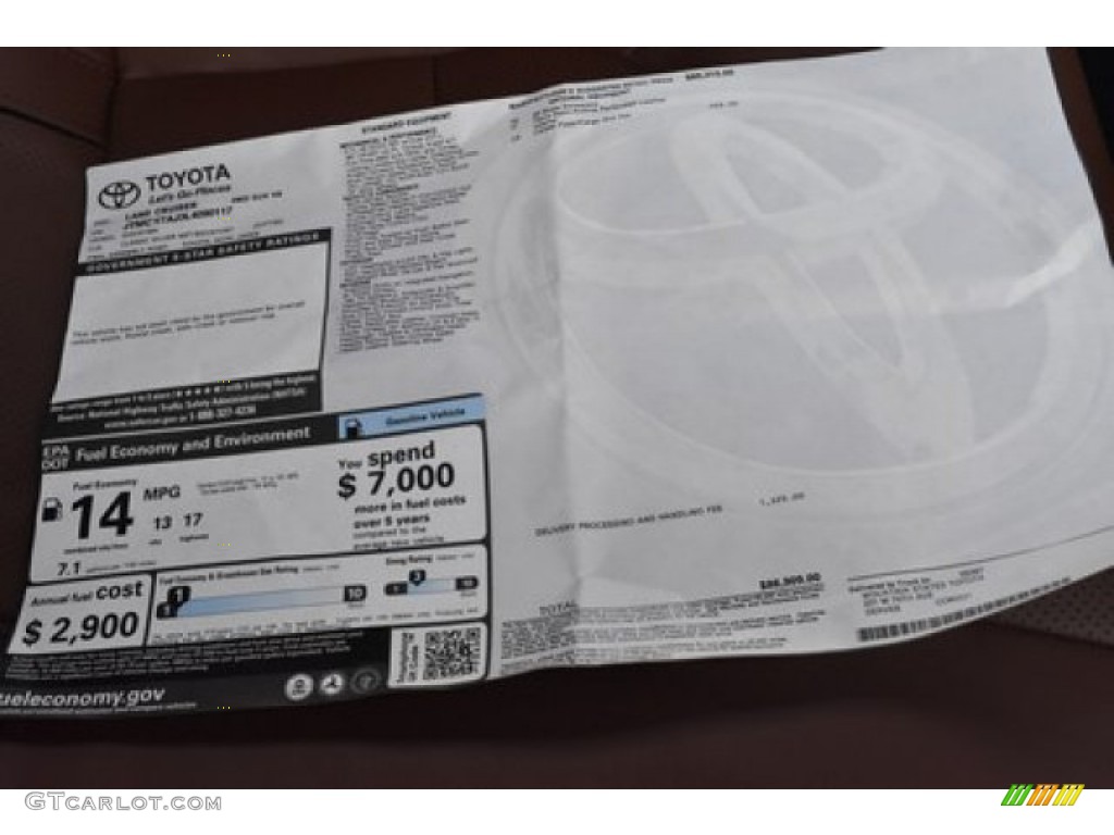 2020 Toyota Land Cruiser 4WD Window Sticker Photo #137045607