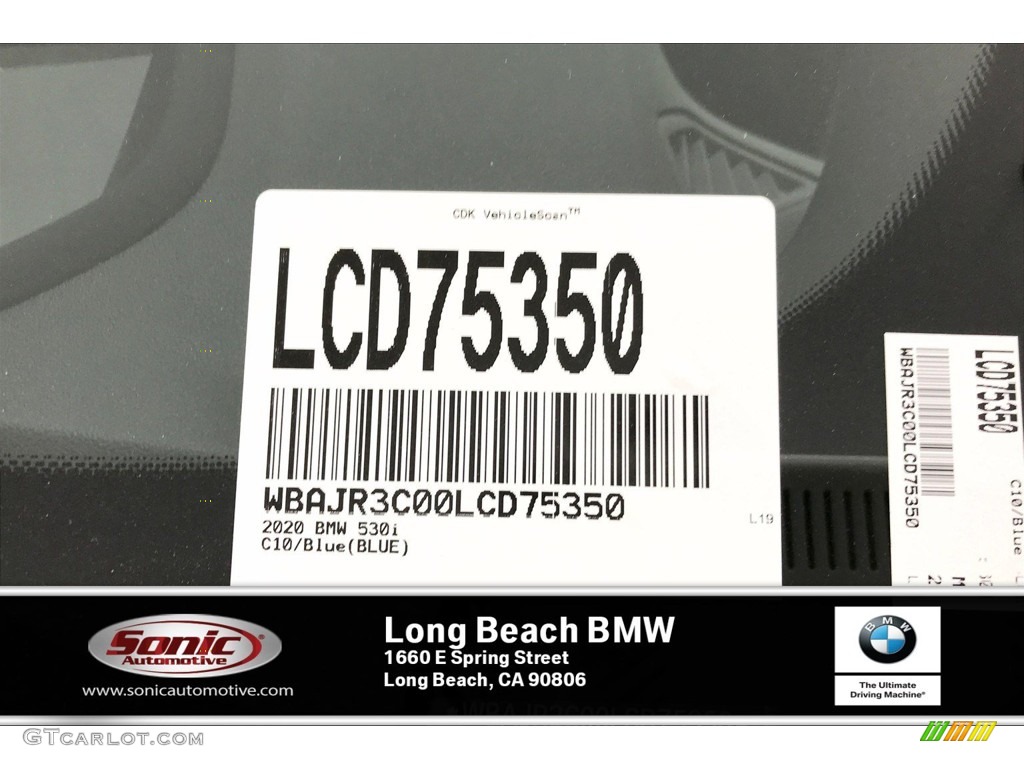 2020 5 Series 530i Sedan - Mediterranean Blue Metallic / Black photo #11