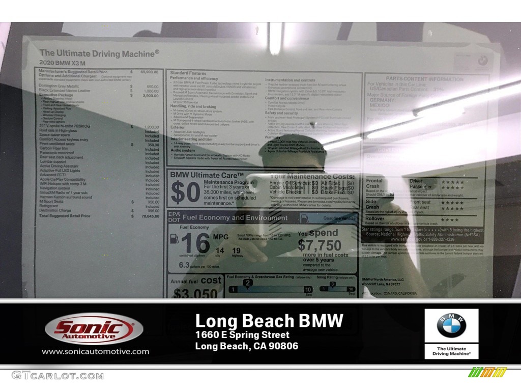 2020 X3 M Competition - Donington Grey Metallic / Black photo #10