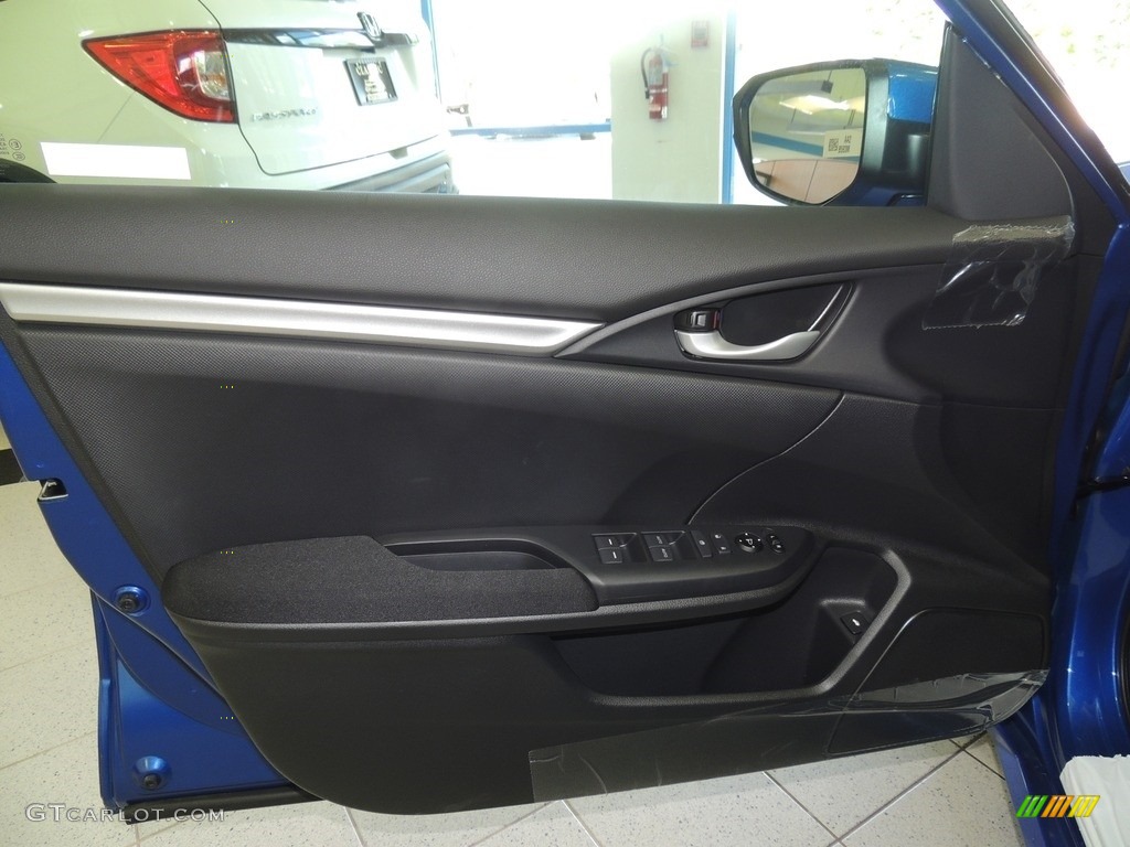 2020 Civic LX Sedan - Aegean Blue Metallic / Black photo #9