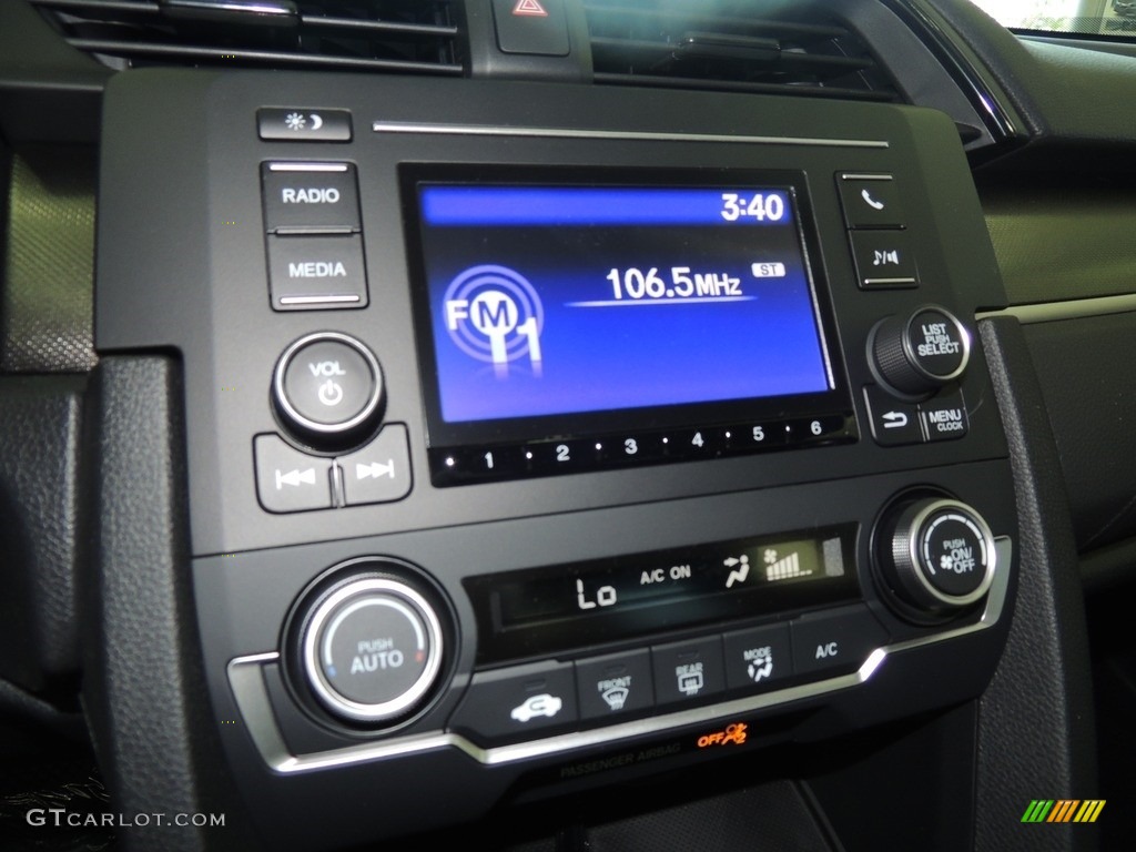 2020 Civic LX Sedan - Aegean Blue Metallic / Black photo #20