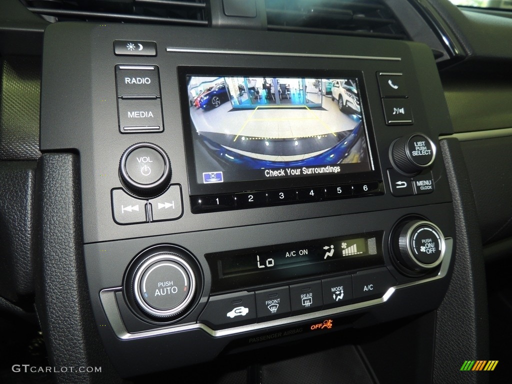 2020 Civic LX Sedan - Aegean Blue Metallic / Black photo #21