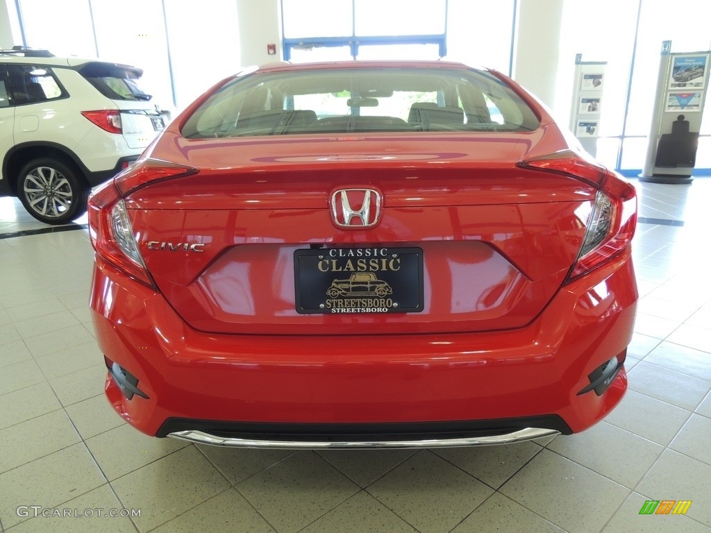 2020 Civic LX Sedan - Rallye Red / Black photo #6