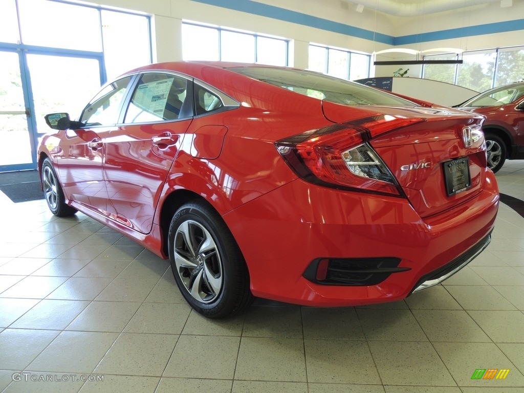 2020 Civic LX Sedan - Rallye Red / Black photo #7