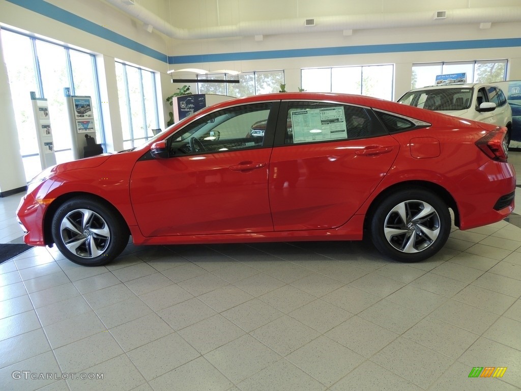 2020 Civic LX Sedan - Rallye Red / Black photo #8