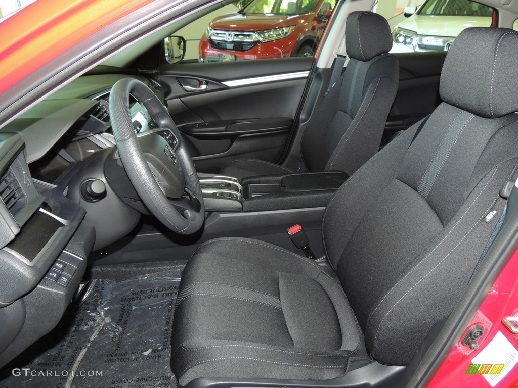 Black Interior 2020 Honda Civic LX Sedan Photo #137050209