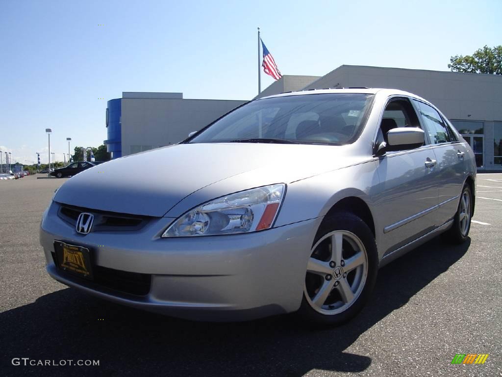 2003 Accord EX Sedan - Satin Silver Metallic / Black photo #1